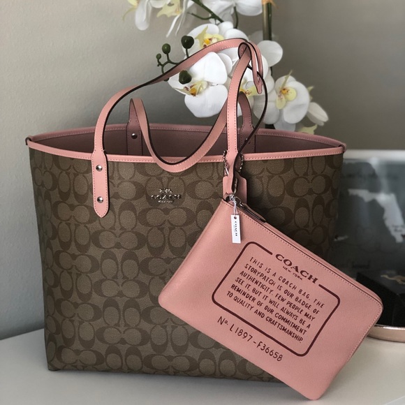 Coach Reversible City tote & matching wallet NWT - Picture 3 of 8